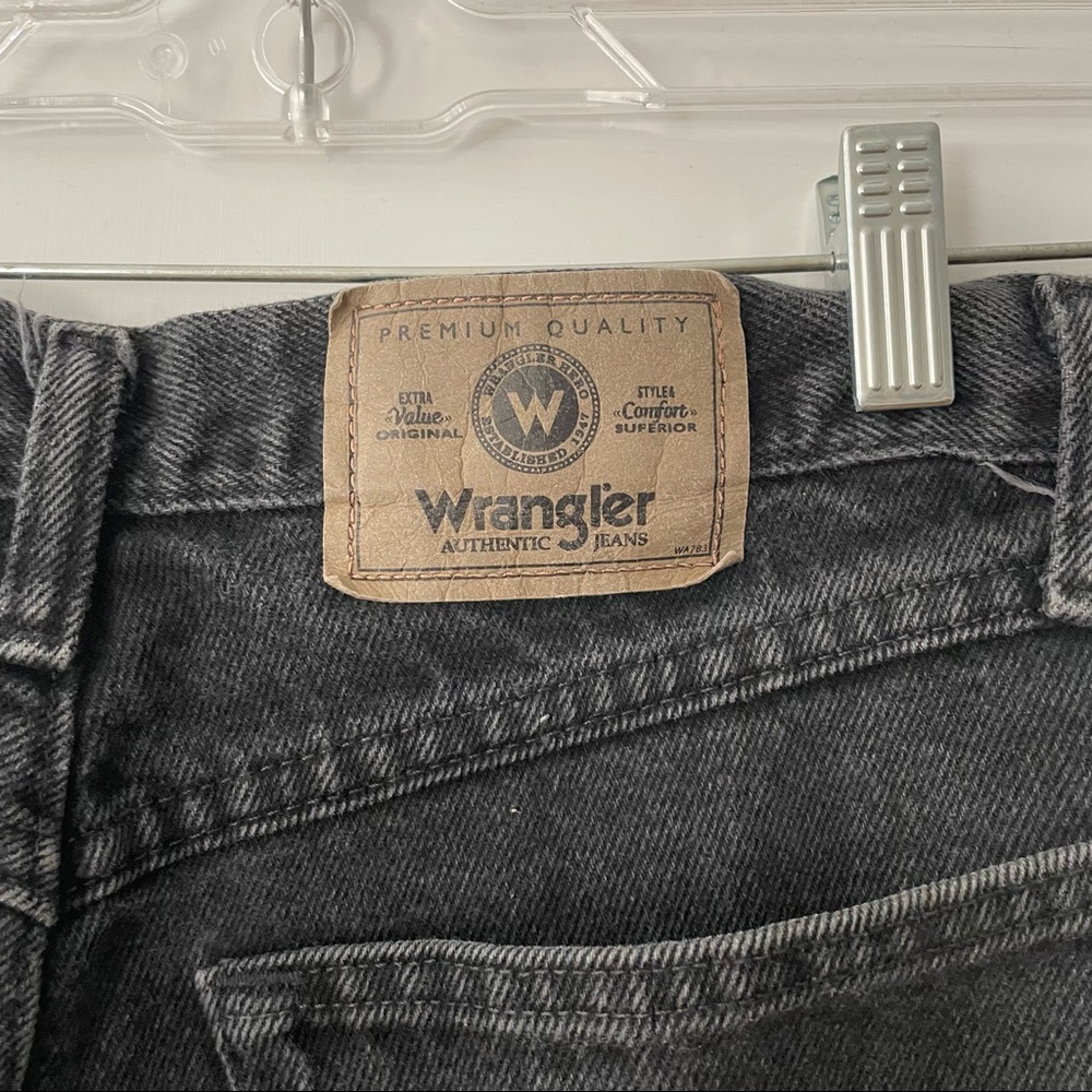 VINTAGE WRANGLER BLACK DENIM MENS 32x30